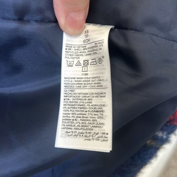 Old Navy Plaid Long Coat XS - Picture 9 of 9